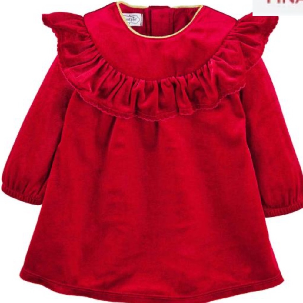 Mud Pie Red Velvet Christmas Dress or Holiday Dress / Tunic 9-12m